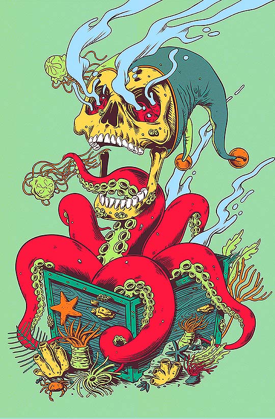 Ilustración, mundos extraños y colorido de Pedro Correa