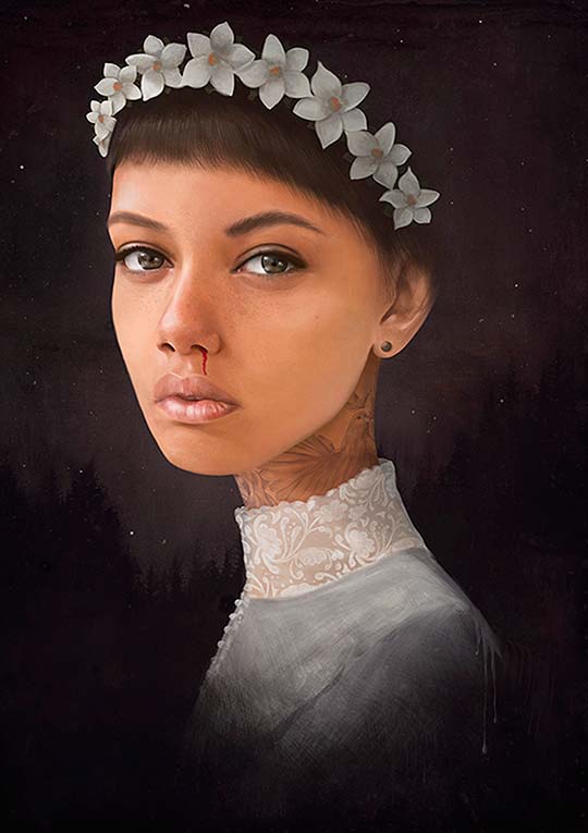 Ilustración y retratos emotivos de Krisztian Tejfel