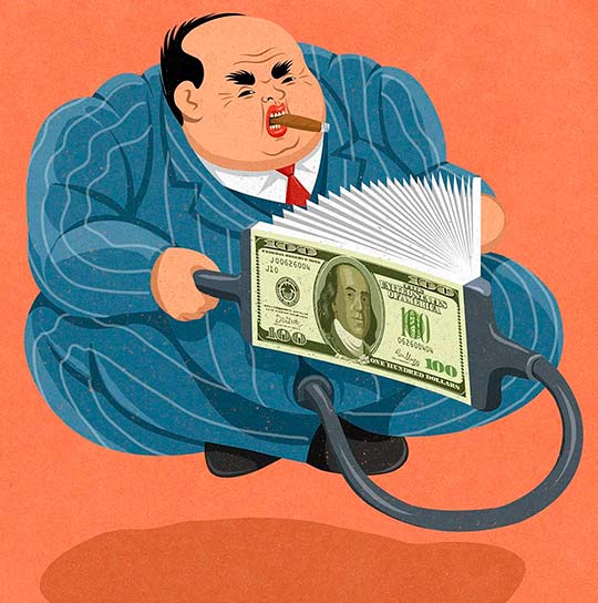 Ilustración, concepto y sátira de John Holcroft